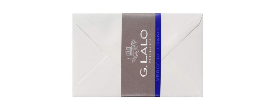 G. Lalo - Blocco Vergé de France - 20 fogli - 90x140mm - Busta colore Bianco