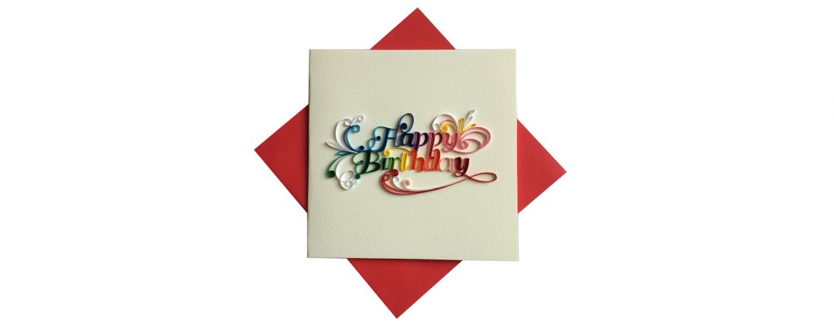 Origamo - Biglietto Augurale - Happy Birthday Color