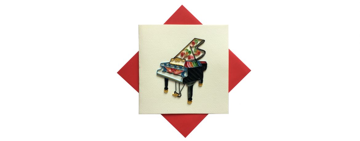 Origamo - Biglietto Augurale - Pianoforte