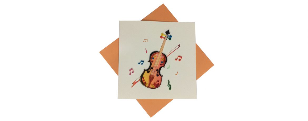 Origamo - Biglietto Augurale - Violino