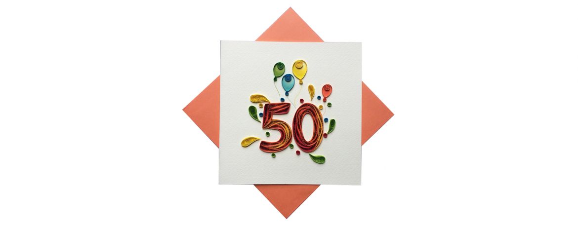Origamo - Biglietto Augurale -50 Anni