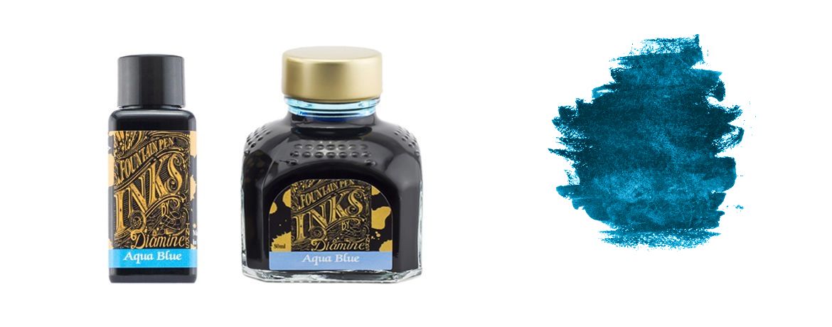 Diamine Aqua Blue Flacone 30/80 ml inchiostro