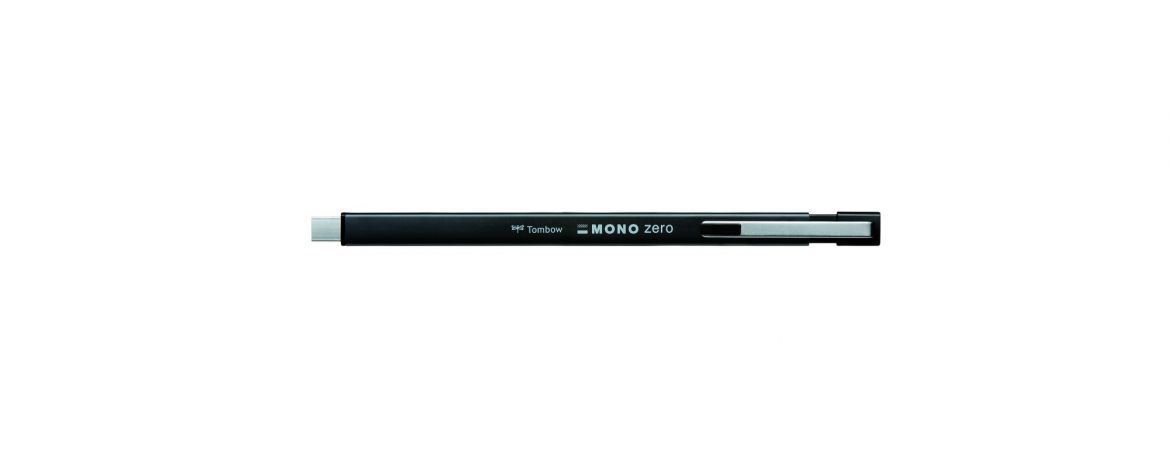 Tombow Mono Zero - Gomma di Precisione Ricaricabile - 2.5 x 5 mm - Nero