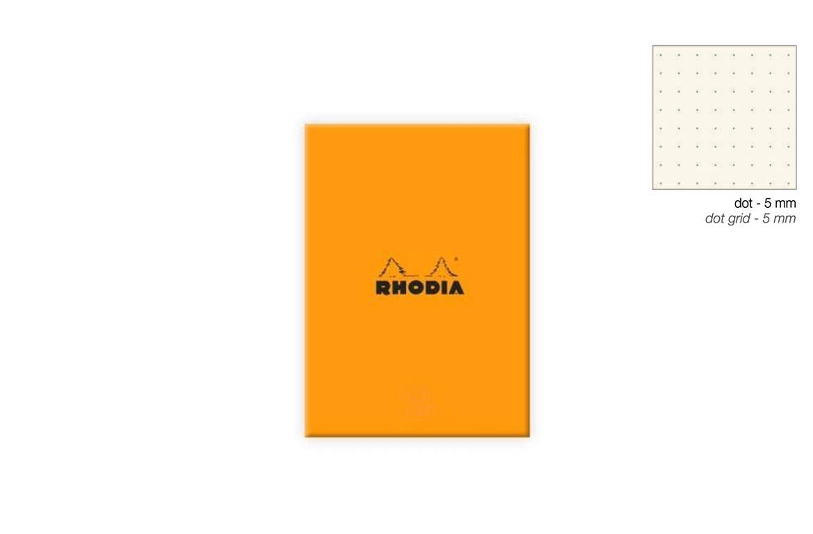 Rhodia Quaderno spillato - Puntinato 7.5x10.5cm - Orange