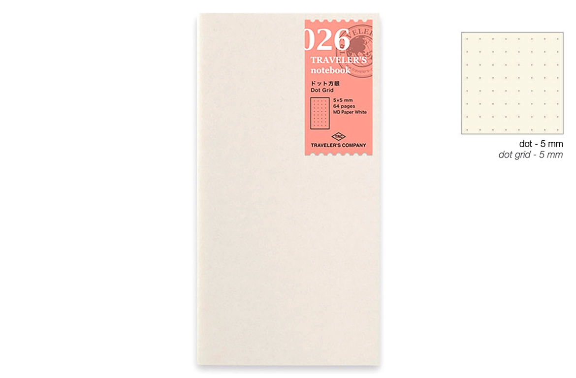Traveler's Company - Notebook Refill - Regular Size - Ricarica - Puntinato