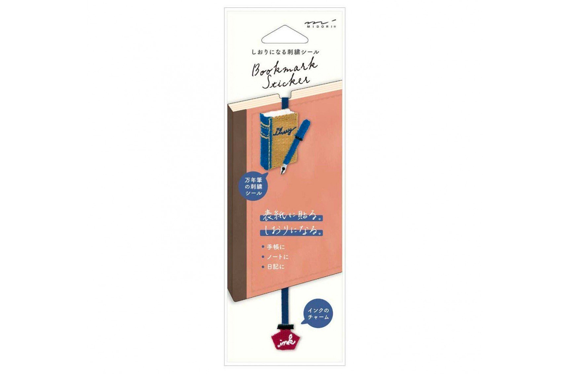 Midori - Bookmark Sticker - Segnalibri Ricamato - Penna Stilografica