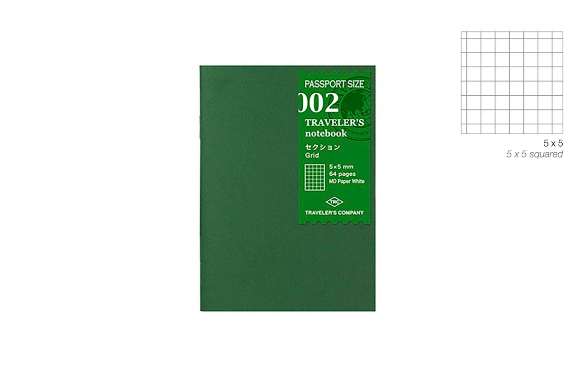 Traveler's Company - Notebook Refill - Passport Size - Quadretto