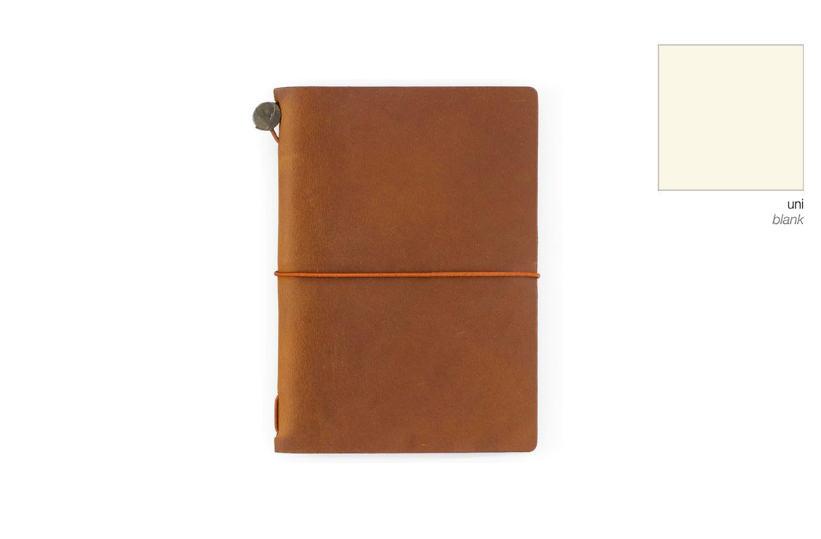 Traveler's Company - Notebook in Pelle - Camel - Passport Size