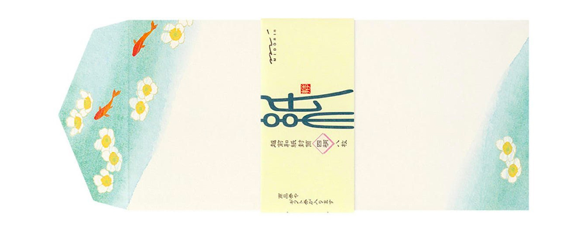 Midori - Set Buste da Lettere - 9 x 18,8 cm - Four Designs Waterside Flowers