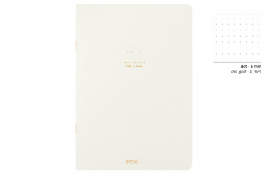 Midori - Notebook A5 - Puntinato - Color Dot Grid - Bianco