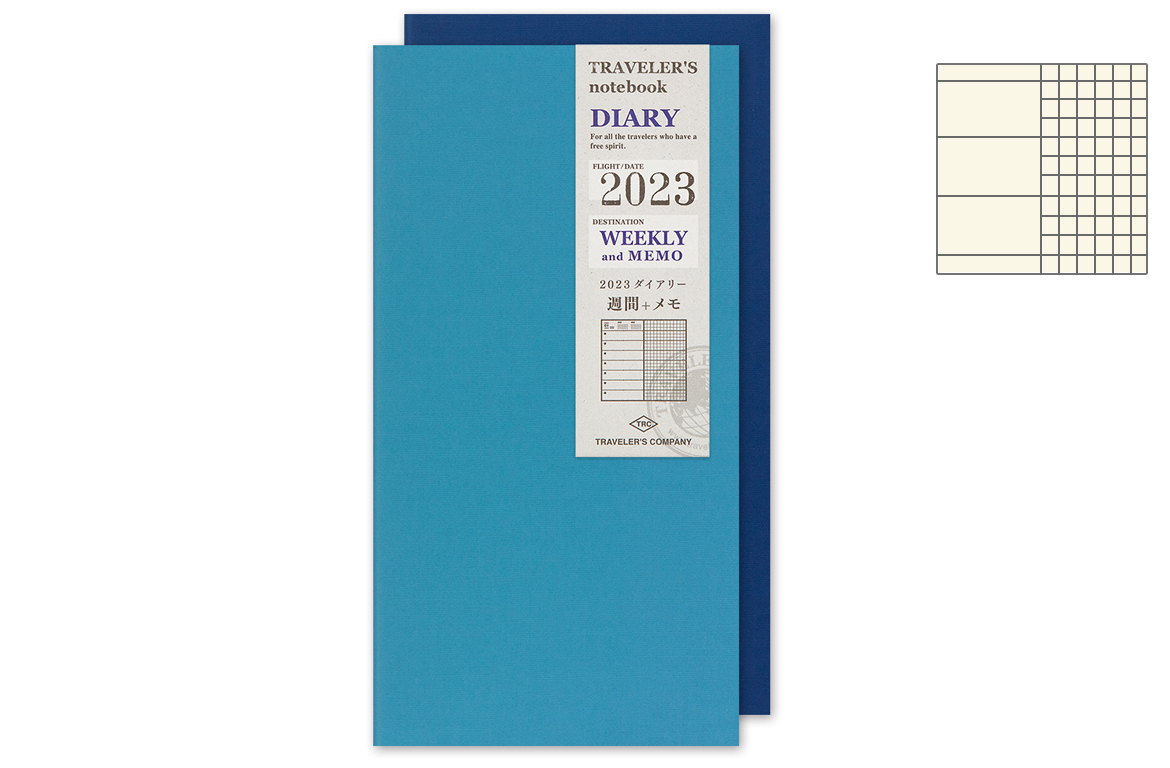 Traveler's Company - Notebook Refill - Regular Size - Ricarica Agenda e Memo - Settimanale 2023