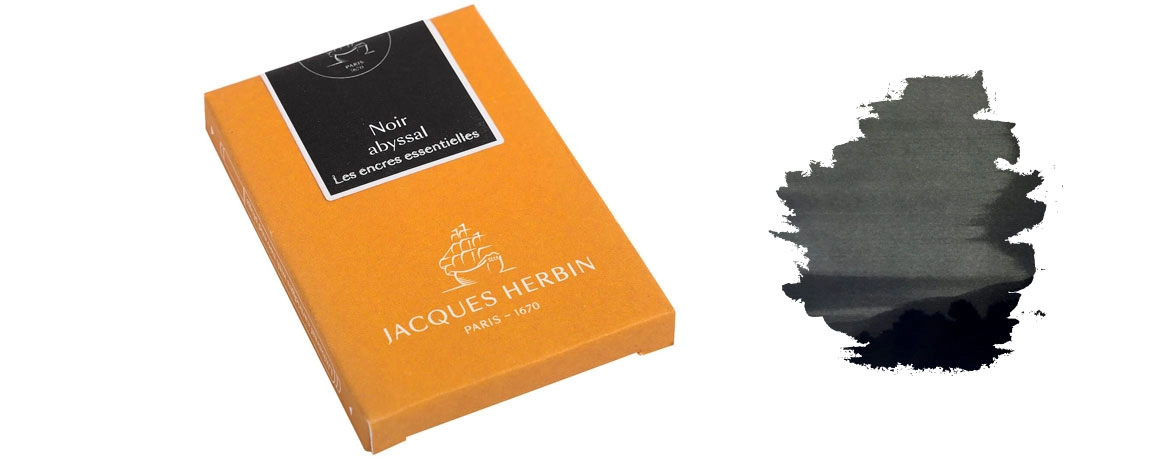 J.Herbin Cartuccia d'Inchiostro Encre Essentilies - Noir Abyssal