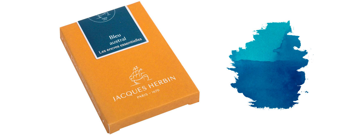 J.Herbin Cartuccia d'Inchiostro Encre Essentilies - Bleu Austral