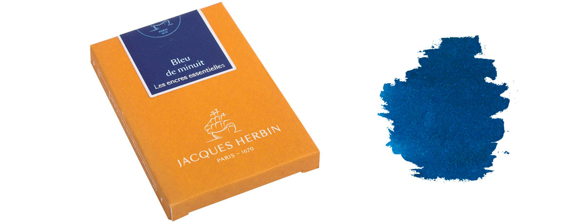 J.Herbin Cartuccia d'Inchiostro Encre Essentilies - Bleu De Minuit