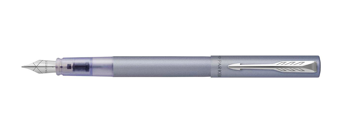 Parker Vector XL - Penna Stilografica in Metallo - Silver Blue