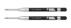 Parker Refill Penna a Sfera - Gel - Punta 0,7 mm - 2pz - Nero