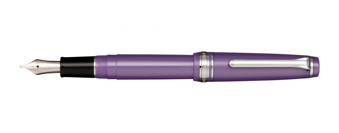 Sailor Professional Gear Slim 14k - Penna Stilografica metallic violet - Finiture rodiate