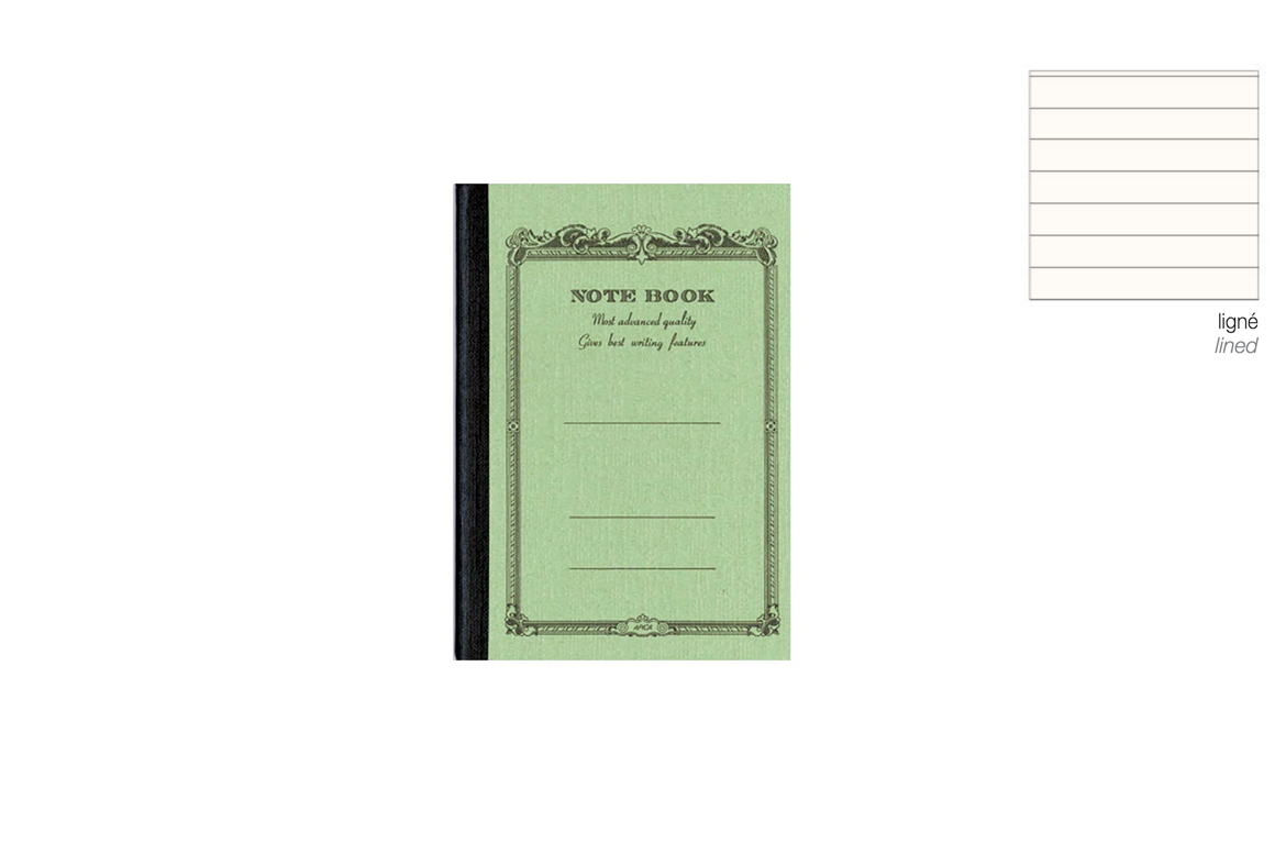 Apica Notebook - CD Note - Fountain Pen Friendly - A7 - Verde