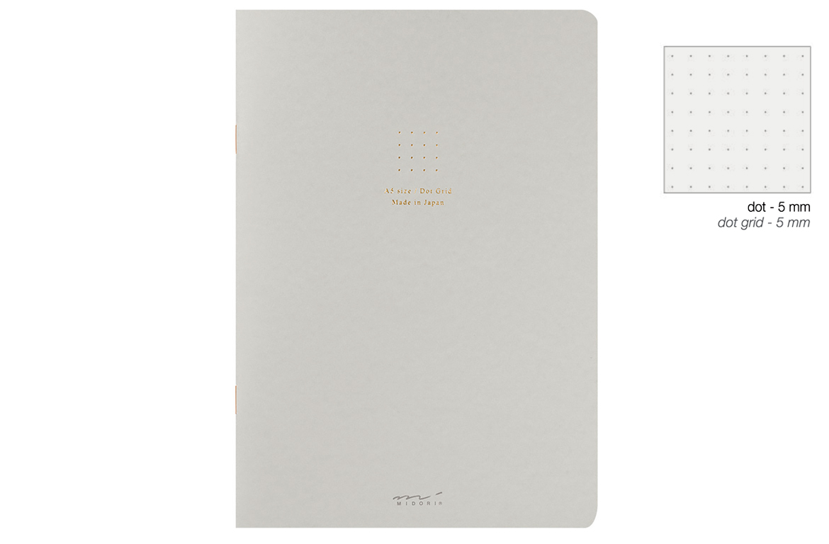 Midori - Notebook A5 - Puntinato - Color Dot Grid - Grigio