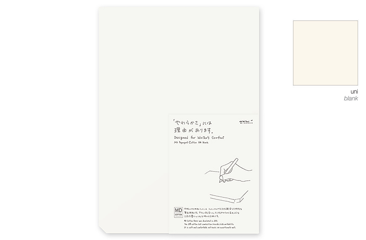 Midori - MD Paper Pad Cotton A4 - Blocco - Bianco