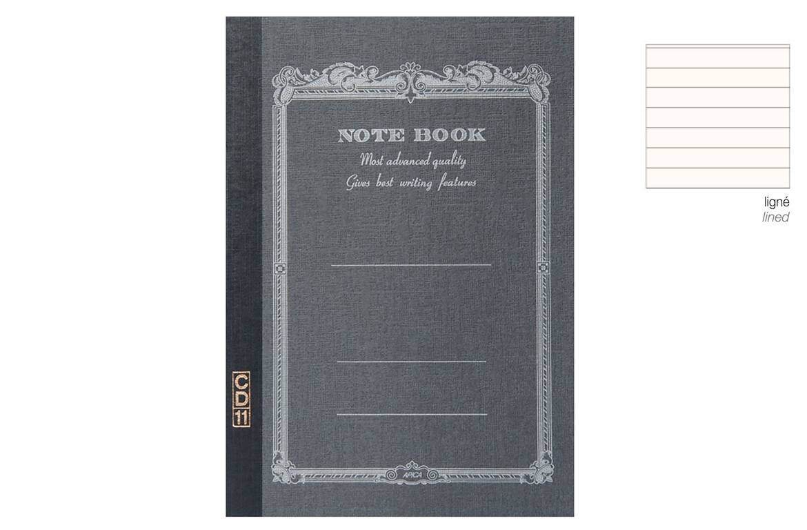 Apica Notebook - CD Note - Fountain Pen Friendly - A5 - Nero