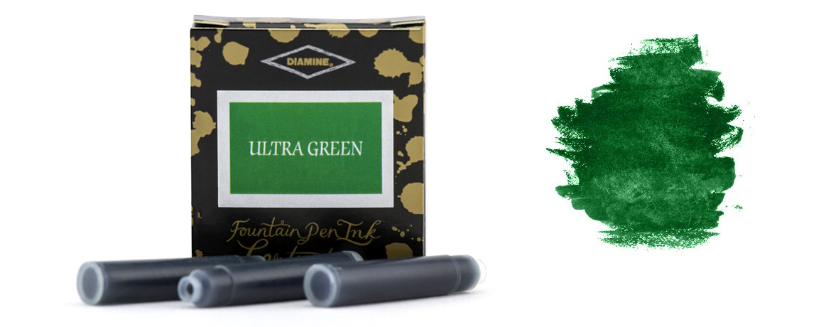 Diamine Cartucce per penna stilografica Colore Ultra Green