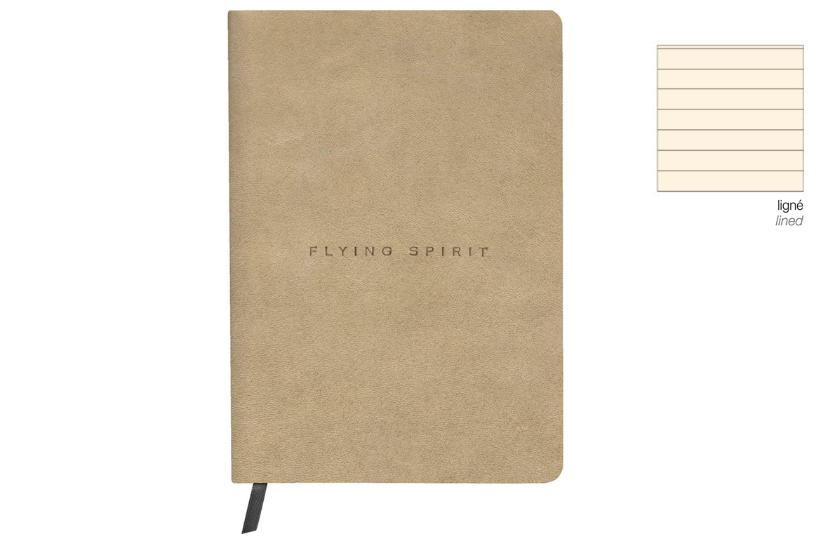 Clairefontaine Flying Spirit Taccuino in Pelle - A5 - Rigo - Beige -  Goldpen.it