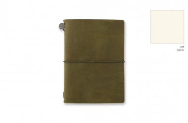 Traveler's Company - Notebook in Pelle - Olive - Passport Size