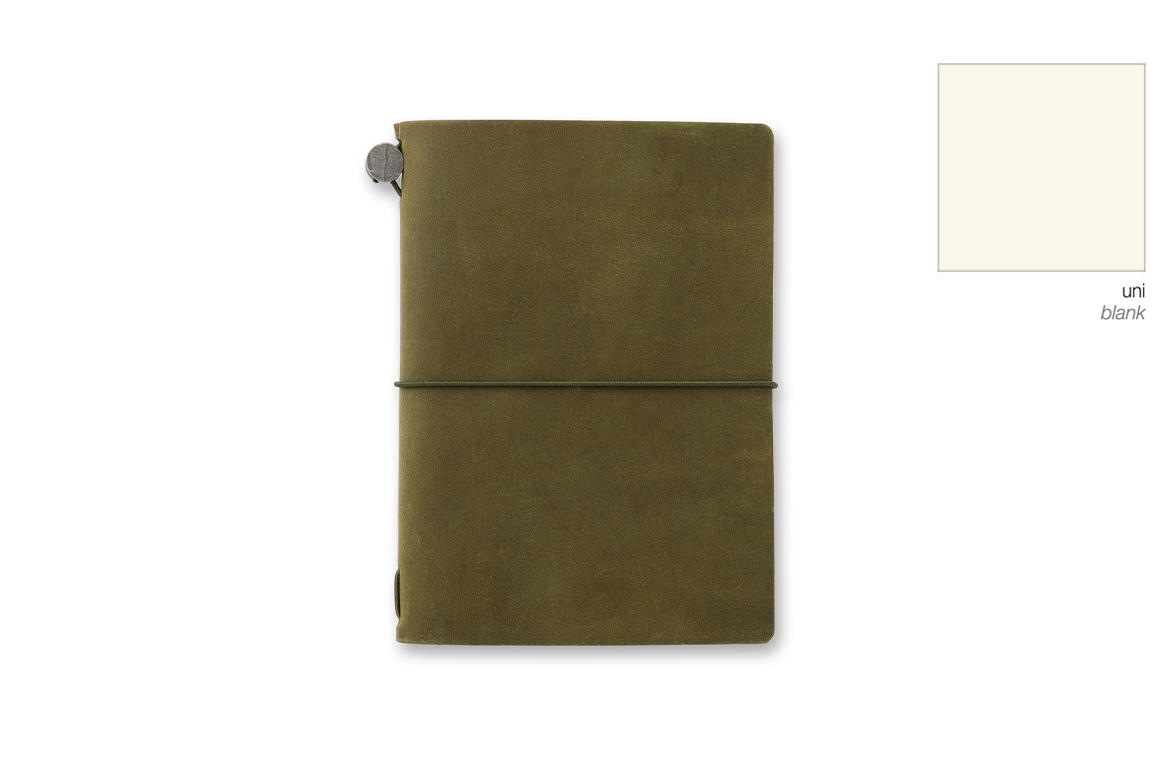 Traveler's Company - Notebook in Pelle - Olive - Passport Size
