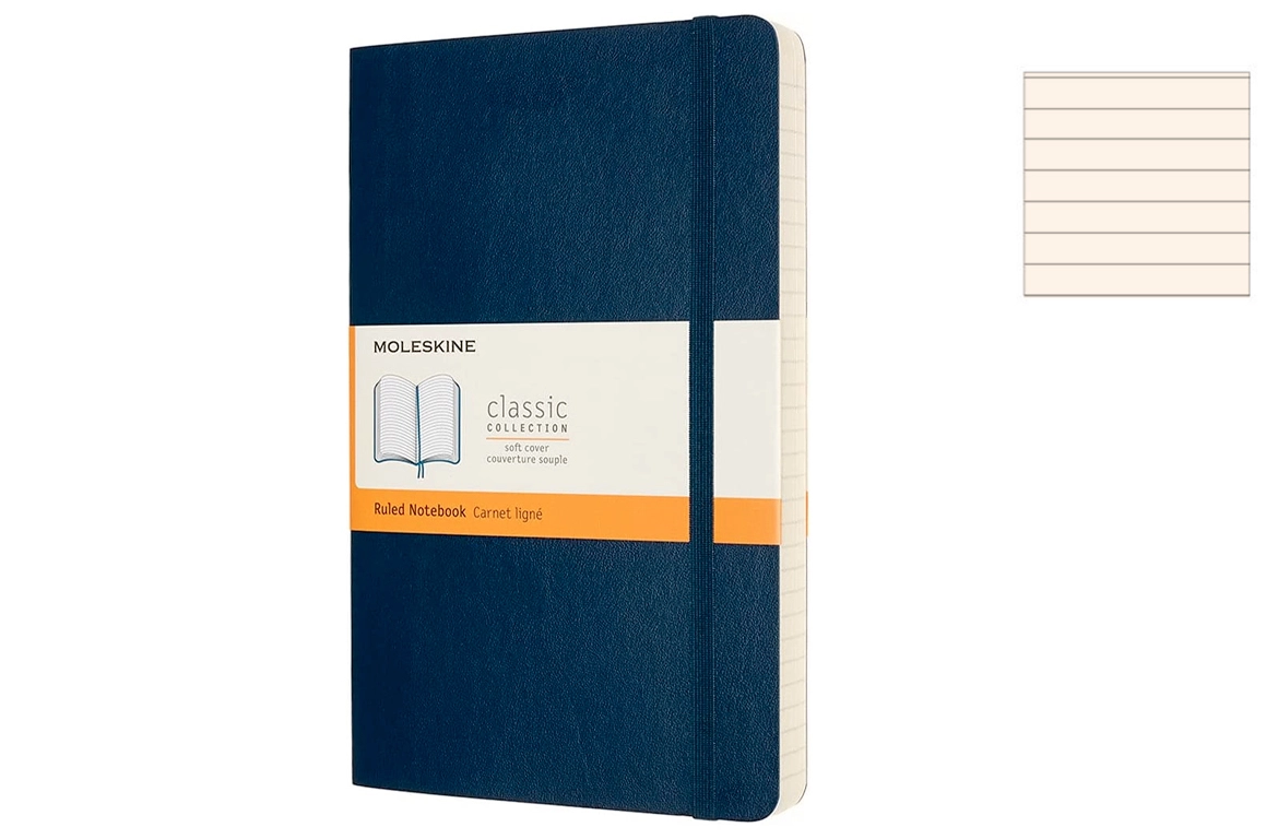 Moleskine Taccuino con Elastico - Classic - Copertina Morbida - Blu Zaffiro