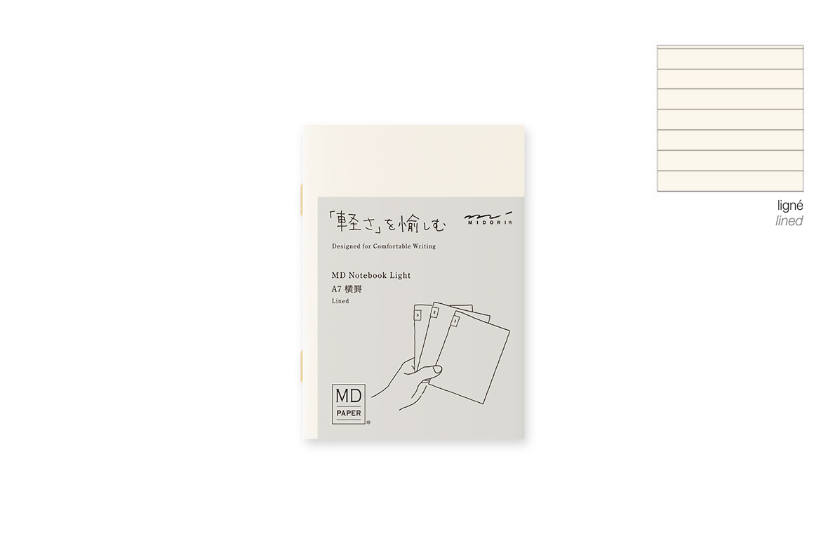 Midori - MD Paper - Set 3 Notebook Light A7 - Rigo