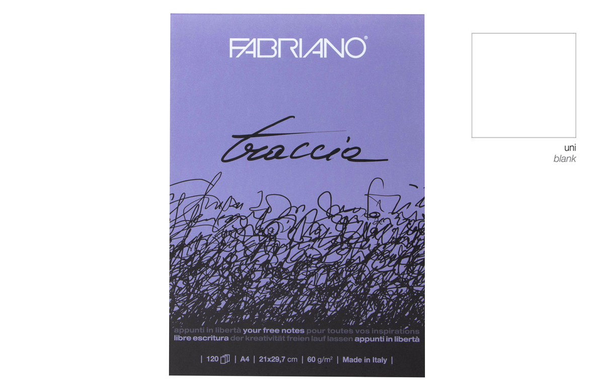 Fabriano Traccia - Carta Leggera Extraliscia - A4 - Copertina Viola