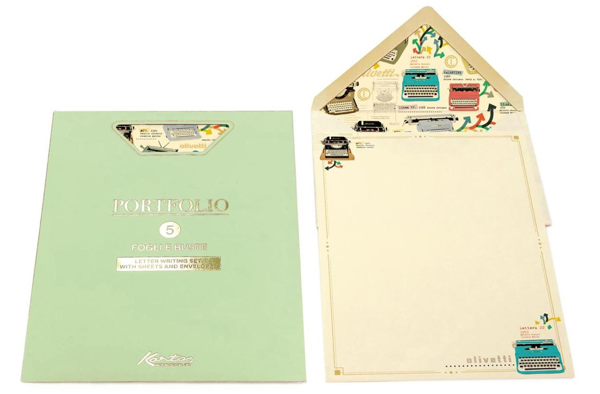Kartos Olivetti Portfolio Set Busta e Carta