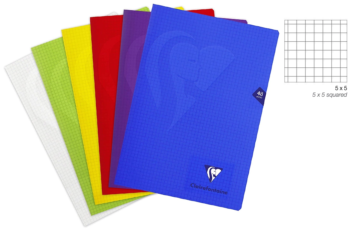 Clairefontaine Mimesys - Quaderno Quadretto A4 - Colori Assortiti