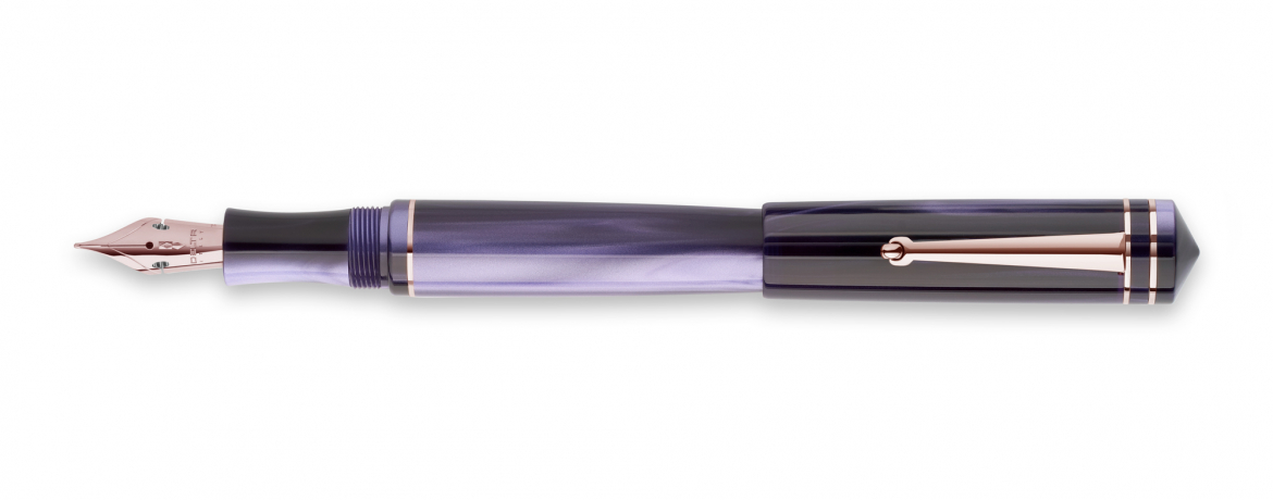 Delta Write Balance Purple - Penna Stilografica - Finiture Dorate Rosa