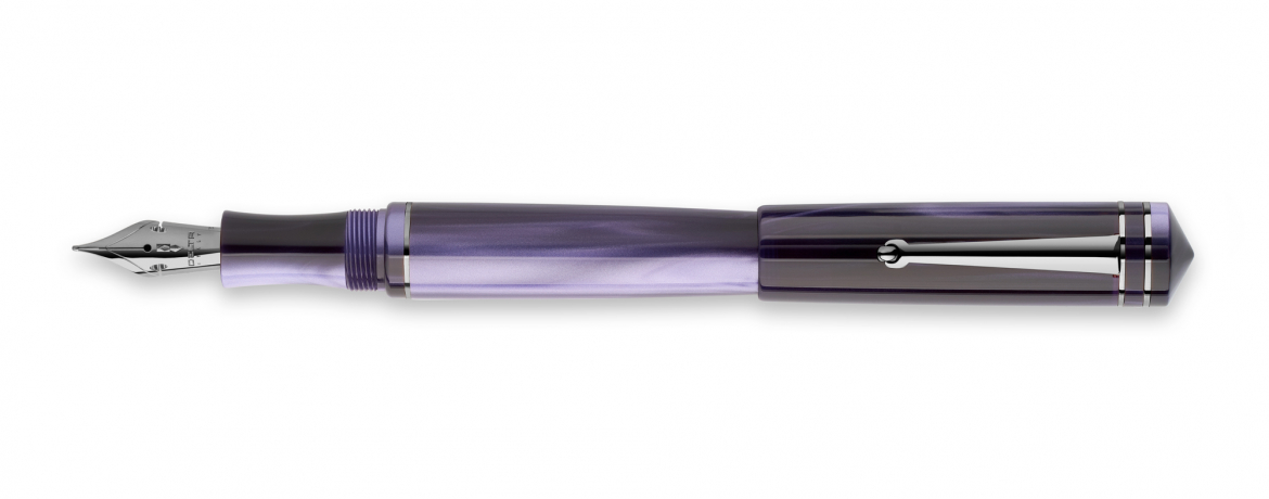 Delta Write Balance Purple - Penna Stilografica - Finiture Rutenio