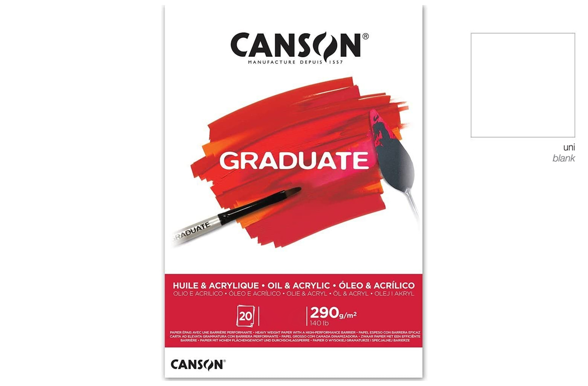 Canson Graduate Olio e Acrilico - Carta da Disegno - 290 gr - A4