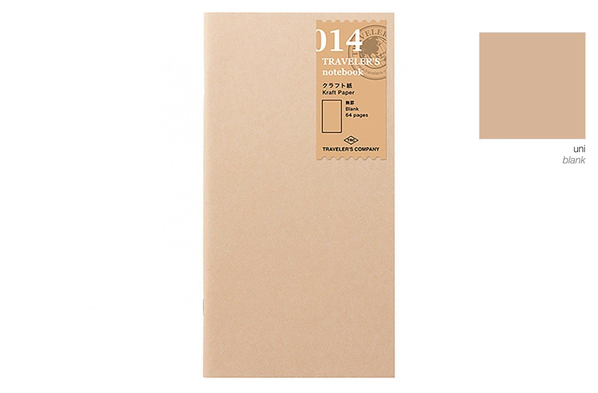 Traveler's Company 014 - Notebook Refill - Kraft Paper - Regular Size - Ricarica - Senza Rigatura