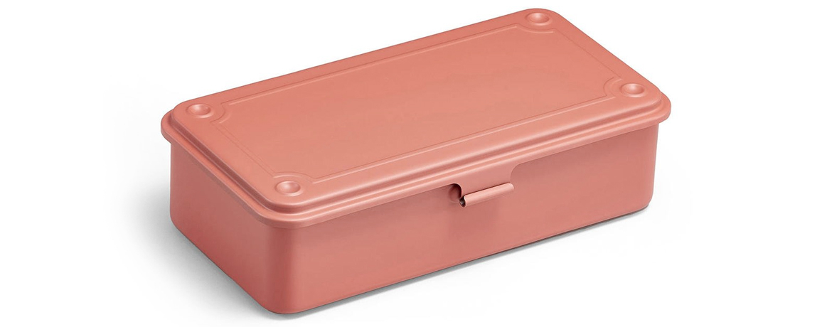 Toyo Steel T-190 Pink - Cassetta Portaoggetti in Acciaio - Rosa