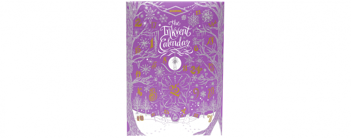 Diamine 2023 Ink-vent Calendar Purple Edition - Calendario dell'Avvento con Inchiostri
