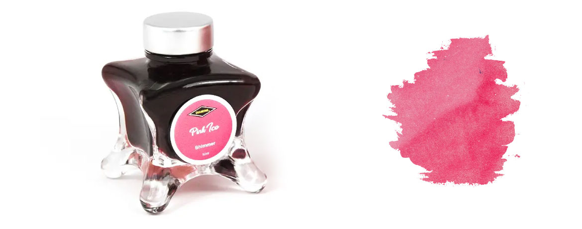 Diamine Inkvent Red - Inchiostro Shimmering - Pink Ice