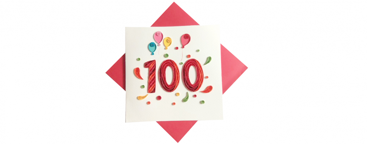 Origamo - Biglietto Augurale - Auguri 100 Anni