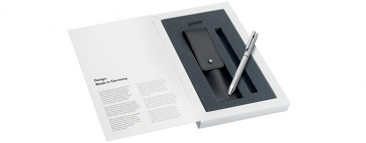 Lamy Logo Set Brushed - Penna Multipoint con Portapenne