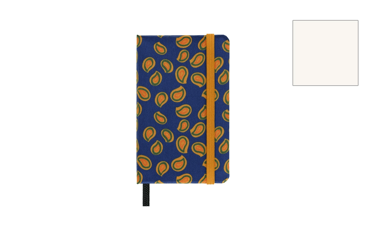 Moleskine Taccuino Silk - Rilegato a Mano con Seta - 6,5 x 10,5 cm - Blu