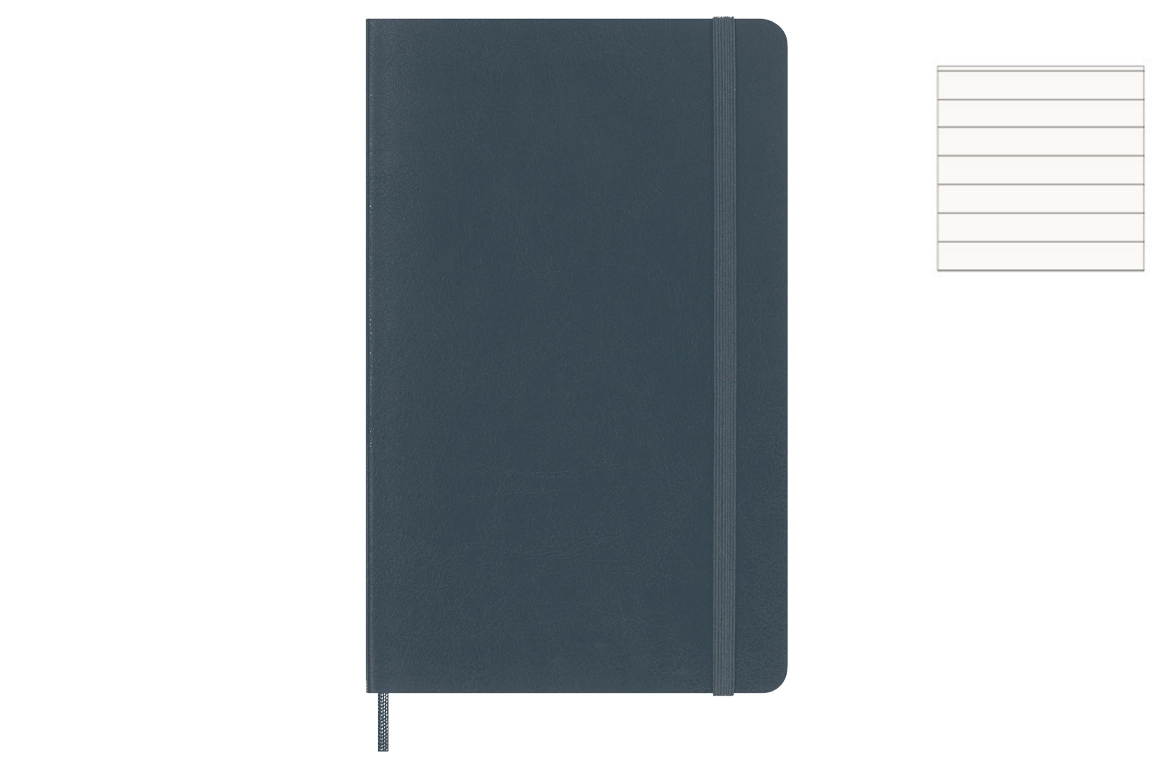 Moleskine Taccuino Precious & Ethical - Copertina Vegana - 13 x 21 cm - Blu