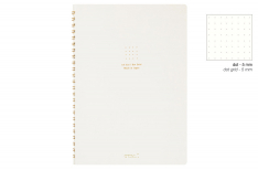 Midori - Ring Notebook A5 - Puntinato - Spiralato - Color Dot Grid - Bianco