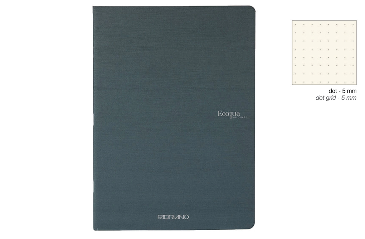Fabriano EcoQua Original - Quaderno Punto Metallico - Puntinato - Copertina Royal Green