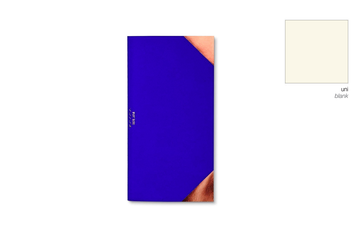 Yamama - Stitched Notebook - 83 x 161 mm - Quaderno - Senza Rigatura - Blu