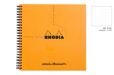 Rhodia Reverse Book - Quaderno Quadrato Orientabile - Puntinato - Arancione