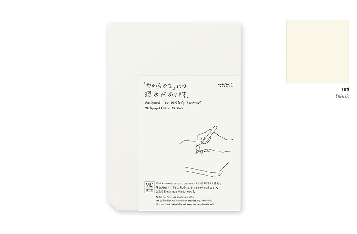 Midori - MD Paper Pad Cotton A5 - Blocco - Senza Rigatura